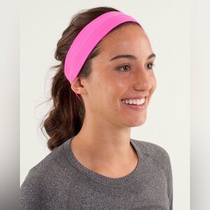 Lululemon Fly Away Tamer Headband in Raspberry Glo Light